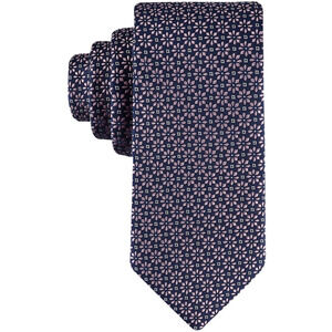 Tommy Hilfiger Men Classic Daisy Medallion Neat Tie Navy/Pink One Size